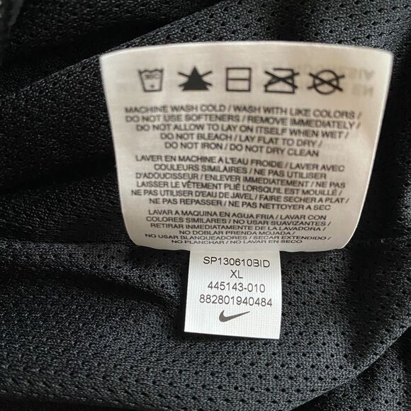 Nike Mens Dri-Fit Jacket Franklin XL Black Windbreaker Zip Coat Basketball - Picture 10 of 10